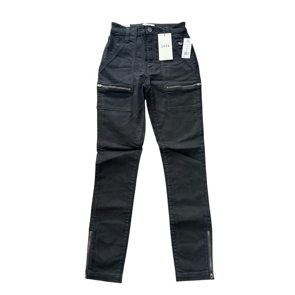 Joie Women's High Waisted Park Limited Edition Cargo Style Pant Black Size 25